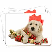 Christmas Golden Retriever Picture Placemats in Gift Box