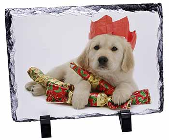 Christmas Golden Retriever, Stunning Photo Slate