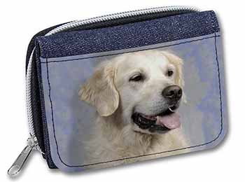 Golden Retriever Dog Unisex Denim Purse Wallet