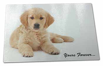 Large Glass Cutting Chopping Board Golden Retriever 