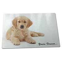 Large Glass Cutting Chopping Board Golden Retriever 