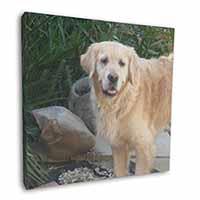 Golden Retriever Dog Square Canvas 12"x12" Wall Art Picture Print