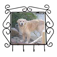 Golden Retriever Dog Wrought Iron Key Holder Hooks