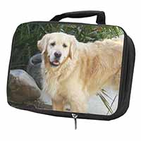 Golden Retriever Dog Black Insulated School Lunch Box/Picnic Bag