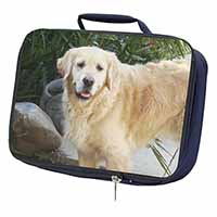 Golden Retriever Dog Navy Insulated School Lunch Box/Picnic Bag