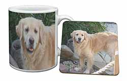 Golden Retriever Dog Mug and Coaster Set