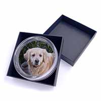 Golden Retriever Dog Glass Paperweight in Gift Box