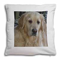 Golden Retriever Dog Soft White Velvet Feel Scatter Cushion