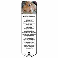 Golden Retriever Dog Bookmark, Book mark, Printed full colour