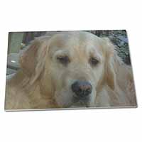 Large Glass Cutting Chopping Board Golden Retriever Dog