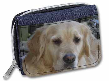 Golden Retriever Dog Unisex Denim Purse Wallet