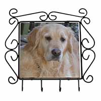 Golden Retriever Dog Wrought Iron Key Holder Hooks