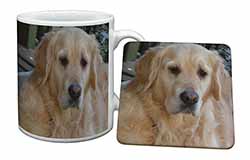 Golden Retriever Dog Mug and Coaster Set