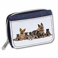 German Shepherd Dogs Unisex Denim Purse Wallet