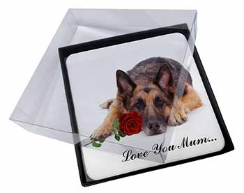 4x German Shepherd+Rose 