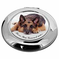 German Shepherd Grandma Make-Up Round Compact Mirror