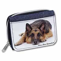 German Shepherd Grandma Unisex Denim Purse Wallet