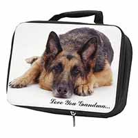 German Shepherd Grandma Black Insulated School Lunch Box/Picnic Bag