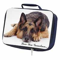 German Shepherd Grandma Navy Insulated School Lunch Box/Picnic Bag