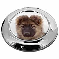 German Shepherd Puppy Make-Up Round Compact Mirror