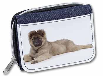 German Shepherd Puppy Unisex Denim Purse Wallet