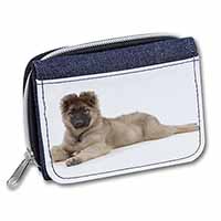 German Shepherd Puppy Unisex Denim Purse Wallet