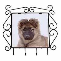 German Shepherd Puppy Wrought Iron Key Holder Hooks