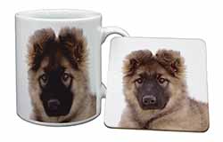 German Shepherd Puppy Mug and Coaster Set