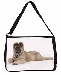 German Shepherd Puppy Large Black Laptop Shoulder Bag School/College