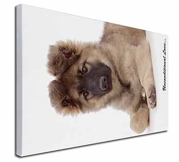 German Shepherd With Love Canvas X-Large 30"x20" Wall Art Print