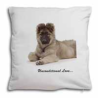 German Shepherd With Love Soft White Velvet Feel Scatter Cushion