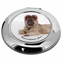 German Shepherd With Love Make-Up Round Compact Mirror