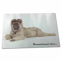 Large Glass Cutting Chopping Board German Shepherd With Love