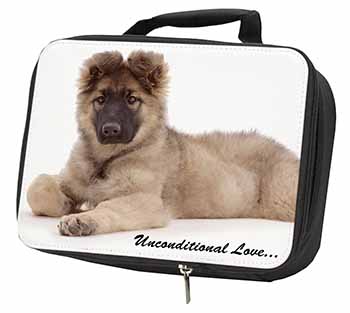 German Shepherd With Love Black Insulated School Lunch Box/Picnic Bag