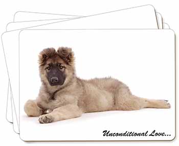 German Shepherd With Love Picture Placemats in Gift Box