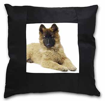 Belgian Shepherd Dog Black Satin Feel Scatter Cushion