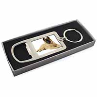 Belgian Shepherd Dog Chrome Metal Bottle Opener Keyring in Box