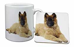 Belgian Shepherd Dog Mug and Coaster Set