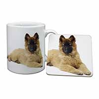 Belgian Shepherd Dog Mug and Coaster Set