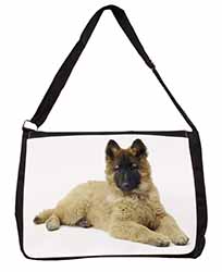 Belgian Shepherd Dog Large Black Laptop Shoulder Bag School/College