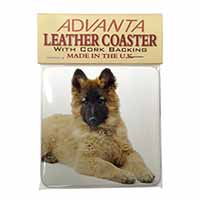 Belgian Shepherd Dog Single Leather Photo Coaster