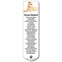 White German Shepherd Bookmark, Book mark, Printed full colour