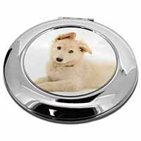 White German Shepherd Make-Up Round Compact Mirror