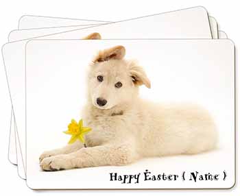 Personalised Name White Shepherd Picture Placemats in Gift Box