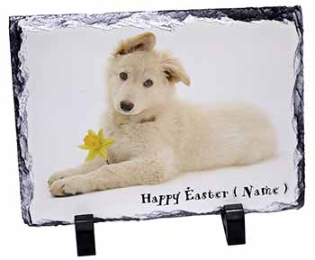 Personalised Name White Shepherd, Stunning Photo Slate