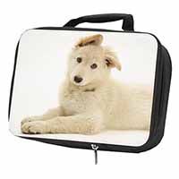 White German Shepherd Black Insulated School Lunch Box/Picnic Bag