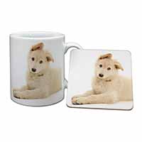 White German Shepherd Mug and Coaster Set