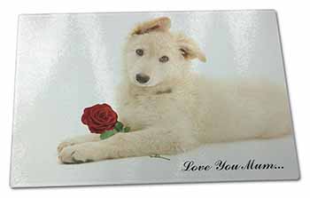 Large Glass Cutting Chopping Board White Shepherd+Rose 