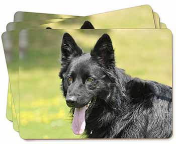 Black German Shepherd Picture Placemats in Gift Box