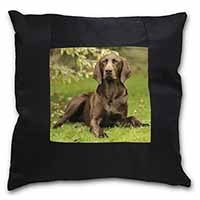 German Pointer Dog Black Satin Feel Scatter Cushion - Advanta Group®